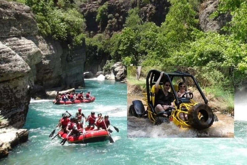 Alanya /Antalya /Side Rafting and Buggy, Quad Option Zipline - The rafting briefing and 7 km river run