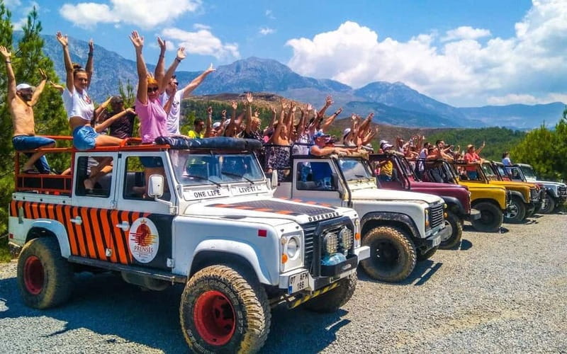 Alanya:Buggy or Quad, Rafting, Jeep, Zipline Tour With Lunch - Jeep safari on rough back roads