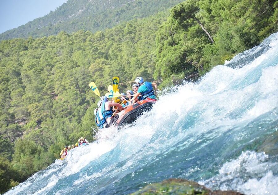 Alanya/City of Side: Canyoning, Rafting and Ziplining Tour - Equipment, photos, and the final stop