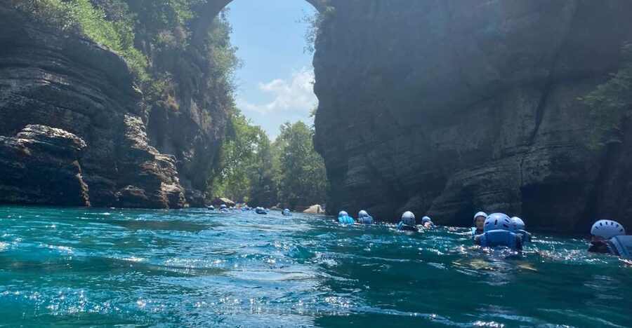 Alanya/City of Side: Canyoning, Rafting and Ziplining Tour - Canyoning through cold fresh water