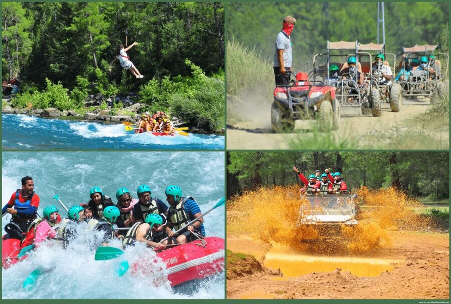 Alanya: Rafting, Zipline, Quad, Buggy, Jeep Tour with Lunch - Rafting is the heart of the program