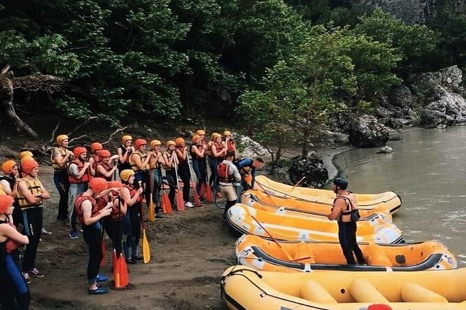 Amazing Rafting Experience at Last Wild Vjosa River of Europe in Permet, Albania - Getting ready with helmets and life jackets