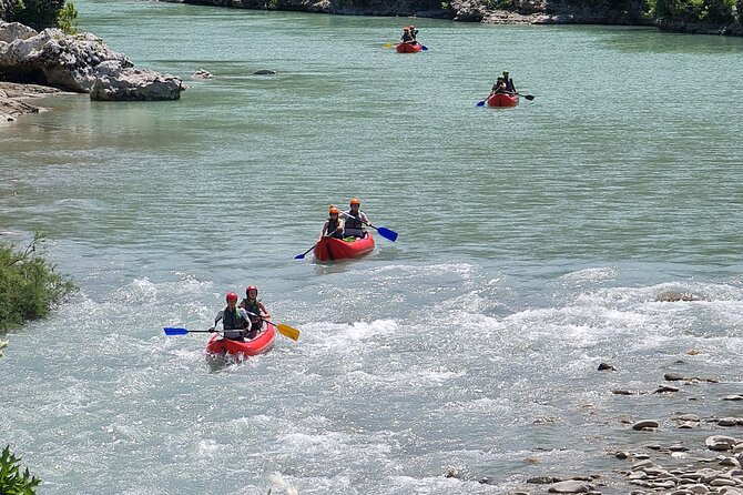 Amazing Rafting Experience at Last Wild Vjosa River of Europe in Permet, Albania - On the river: rapids, currents, and clear water