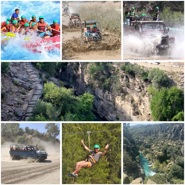 Antalya: Rafting Jeep Buggy&Quad Safari zipline canyon visit - Key points at a glance