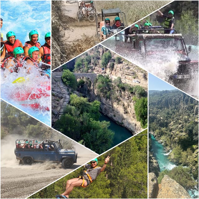 Antalya: Rafting Jeep Buggy&Quad Safari zipline canyon visit - Four activities, one long day near Antalya