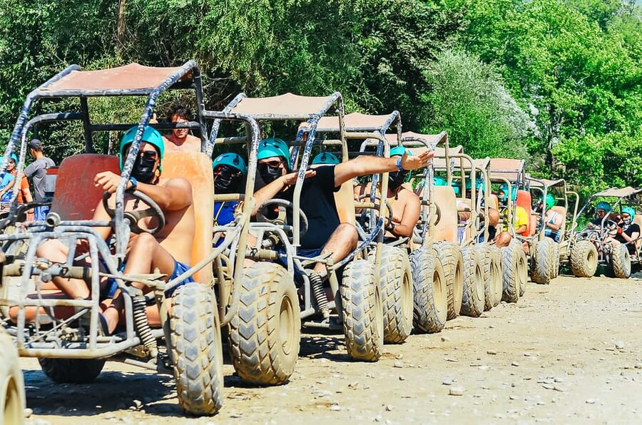 Antalya: Ziplining, Rafting, Jeep Tour & Quad Safari w/Lunch - Ziplining over the canyon area