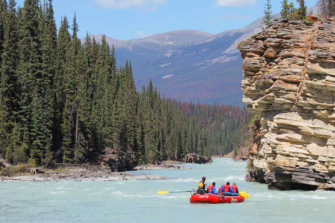 Athabasca Canyon Run Family Rafting: Class II Plus Rapids - Launching beside the roar of Athabasca Falls