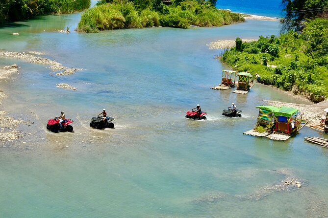 ATV Ride Blue Hole and Bamboo Rafting Tour - Bamboo rafting closes the day at a slower speed