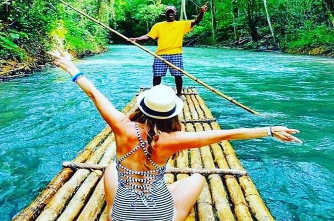 Authentic Jamaican Bamboo Rafting Tour from Montego Bay - Gentle rapids and group teamwork