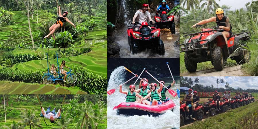 Bali: ATV Rafting Zipline Swing &Sky Bike in Ubud Rice Field - U Fun Field and the rice terraces