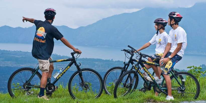 Bali: Mountain Bike Tour and River Rafting with Lunch - From Mount Batur views to Bali’s village lanes