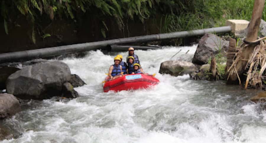 Bali Rafting: River Rafting with Zipline Down to the River - About 16 km of quick river water