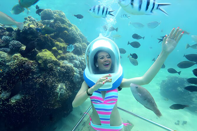 Bali Sea Walking and Telaga Waja Rafting Trip Adventure - Walking below the surface at Nusa Dua