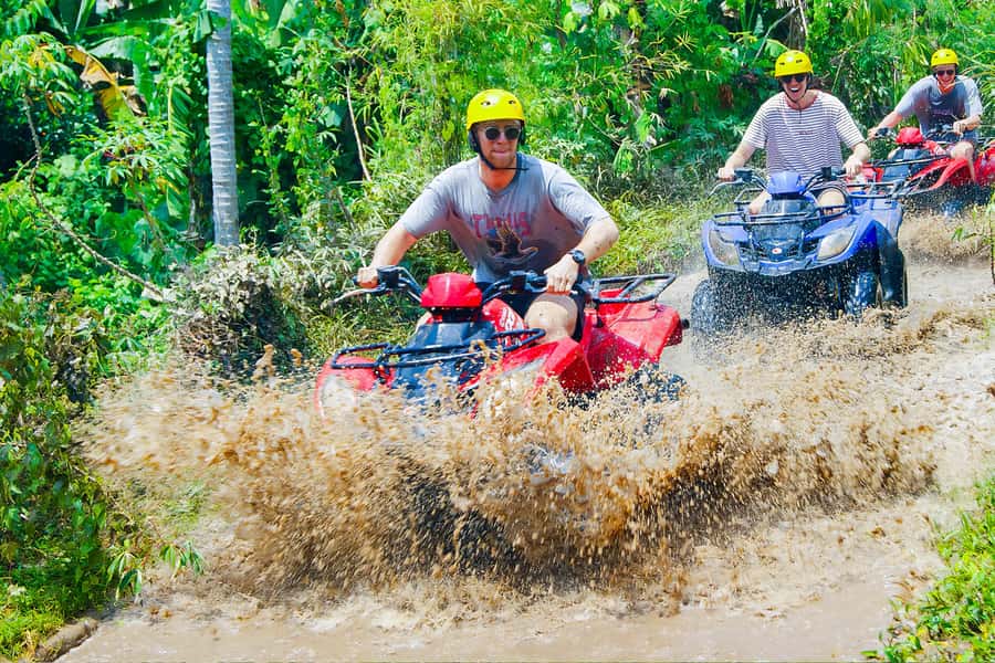 Bali-Ubud fun ATV Quad Bike Adventure & River Rafting - Starting on a private route instead of a public road