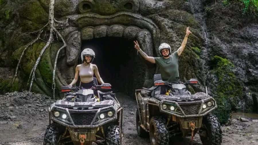 Bali: Waterfall Gorilla Cave ATV & Ubud Rafting Trip & Lunch - A full morning of river water and engine noise