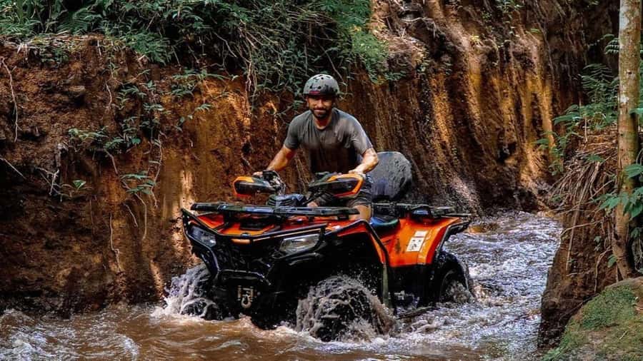 Bali: Waterfall Gorilla Cave ATV & Ubud Rafting Trip & Lunch - What the rough route means in practice