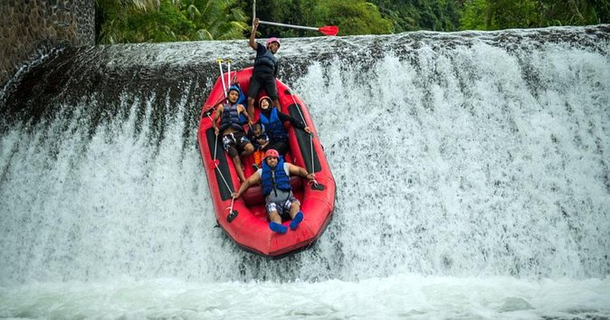 Bali White Water Rafting at Telaga Waja River - The waterfall finish is the day’s big moment