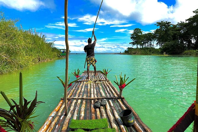 Bamboo Rafting and Horseback Riding on Beach in Ocho Rios - The calm side of the day on a bamboo raft