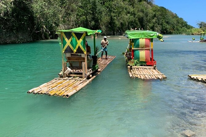 Bamboo Rafting and Horseback Riding on Beach in Ocho Rios - Riding from the beach into the Caribbean