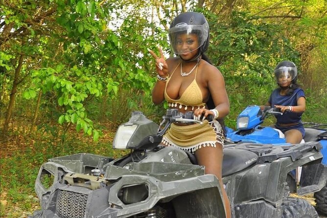 Bamboo Rafting, ATV, Horseback Riding & zipline - Montego Bay - ATV riding on rugged countryside trails