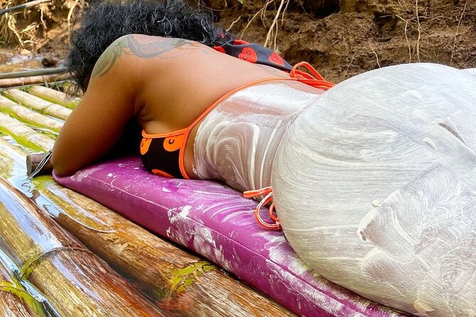 Bamboo Rafting, Limestone Foot Massage, Parasailing Private Tour - Floating through Lethe Estate on a bamboo raft