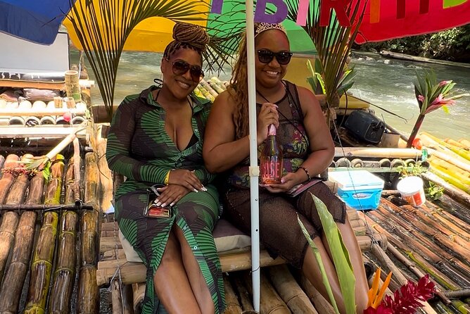 Bamboo rafting with limestone massage - Montego Bay sightseeing from the Hip Strip