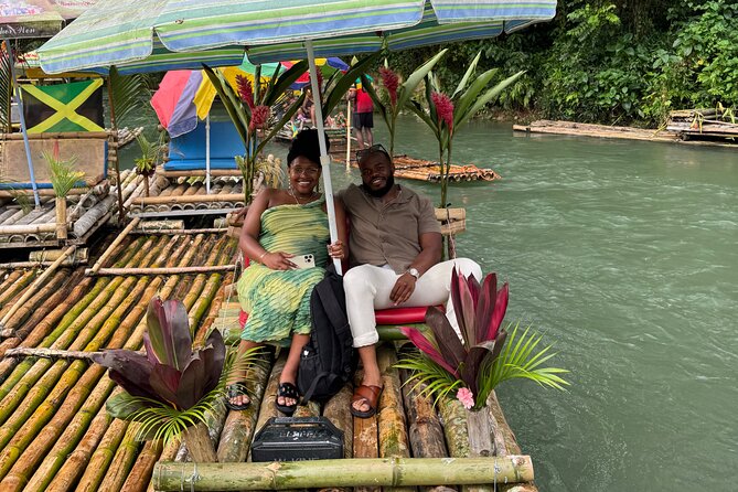 Bamboo River Rafting & Foot Massage In Montego Bay - The limestone foot massage during the ride