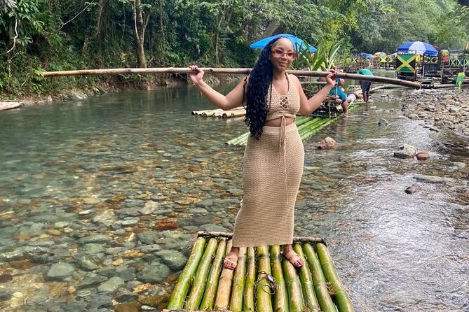 Bamboo River Rafting & horse back riding in Montego Bay - The Great River bamboo raft at Lethe