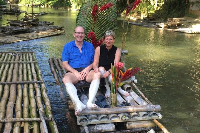 Bamboo River Rafting Limestone Foot Massage in Montego Bay Ja. - Sugarcane, coconut, and Red Stripe on the water