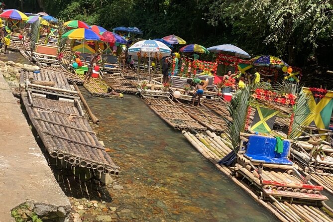 Bamboo River Rafting With Limestone Massage From Negril - The first look at a bamboo raft