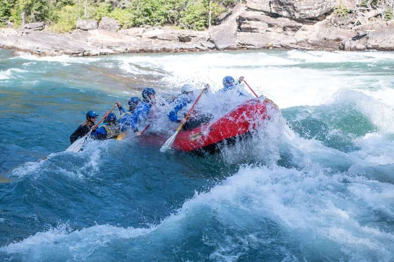 Banff: Horseshoe Canyon Whitewater Rafting Tour - Gearing up for cold glacial water