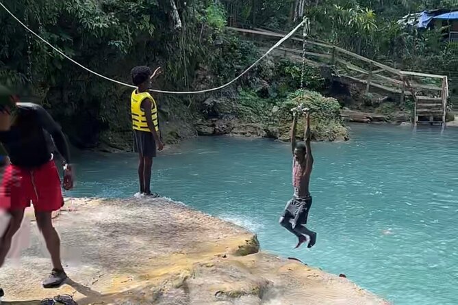 Blue Hole and bamboo rafting combo - Walking through Blue Hole from bottom to top