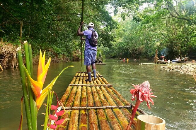 Blue Hole Waterfalls and Bamboo Rafting from Ocho Rios Jamaica - Blake’s local help is part of the appeal