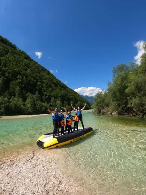 Bovec: Kinder Rafting on Soča River from 4years +FREE photos - From Bovec to the river in about 20 minutes