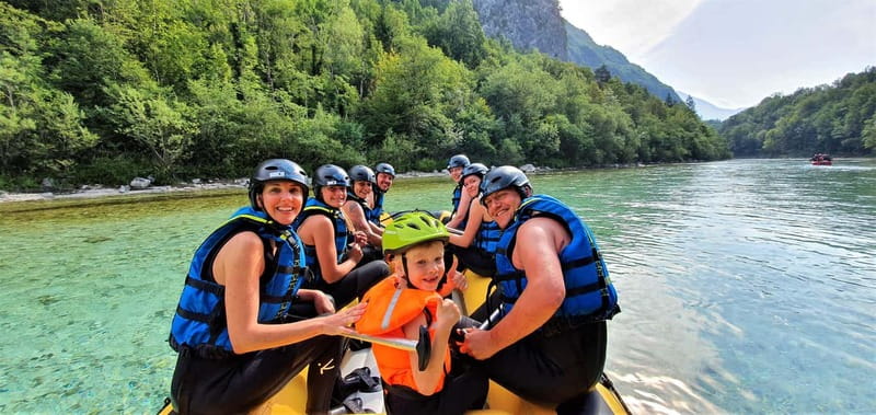 Bovec: Kinder Rafting on Soča River from 4years +FREE photos - The raft slide adds a playful twist