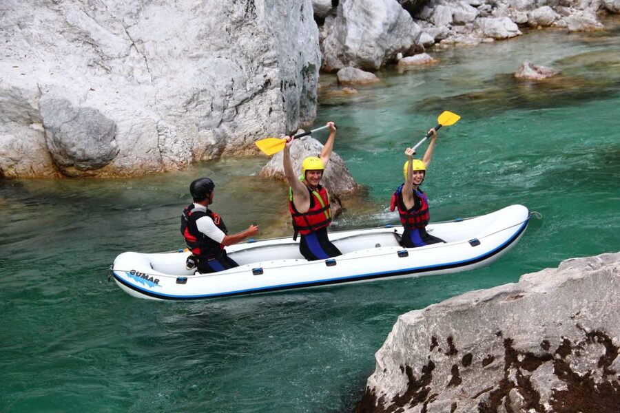 Bovec: Soča River Private Rafting Experience for Couples - Finishing the river section and getting dry