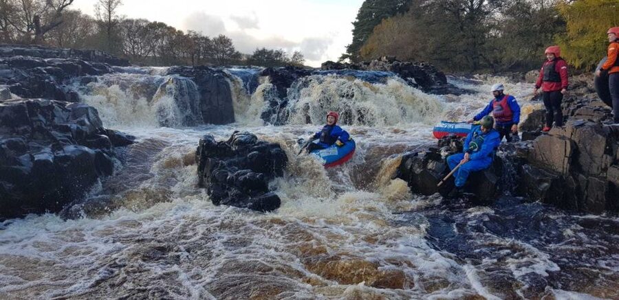Bowlees: Guided White Water Tubing Adventure - Learning to swim in white water