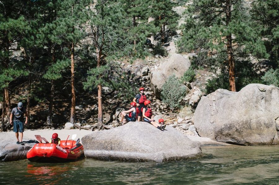 Buena Vista: Half-Day Browns Canyon Rafting Adventure - Rocky Mountain views between the white water