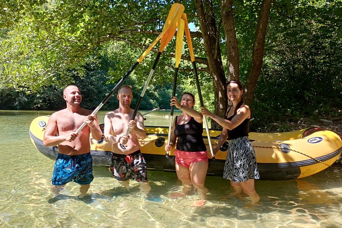 Cetina River Rafting Adventure with Hidden Caves and Waterfall - Standing Under a Natural Waterfall