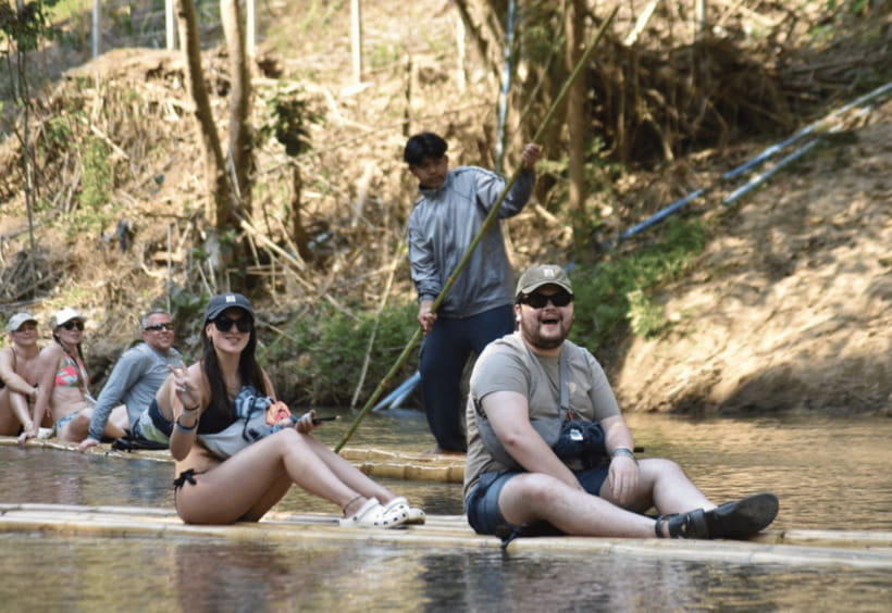 Chiang Mai: Bamboo Rafting with Hotel Transfers - Elephant encounters: watch first, pay extra to feed