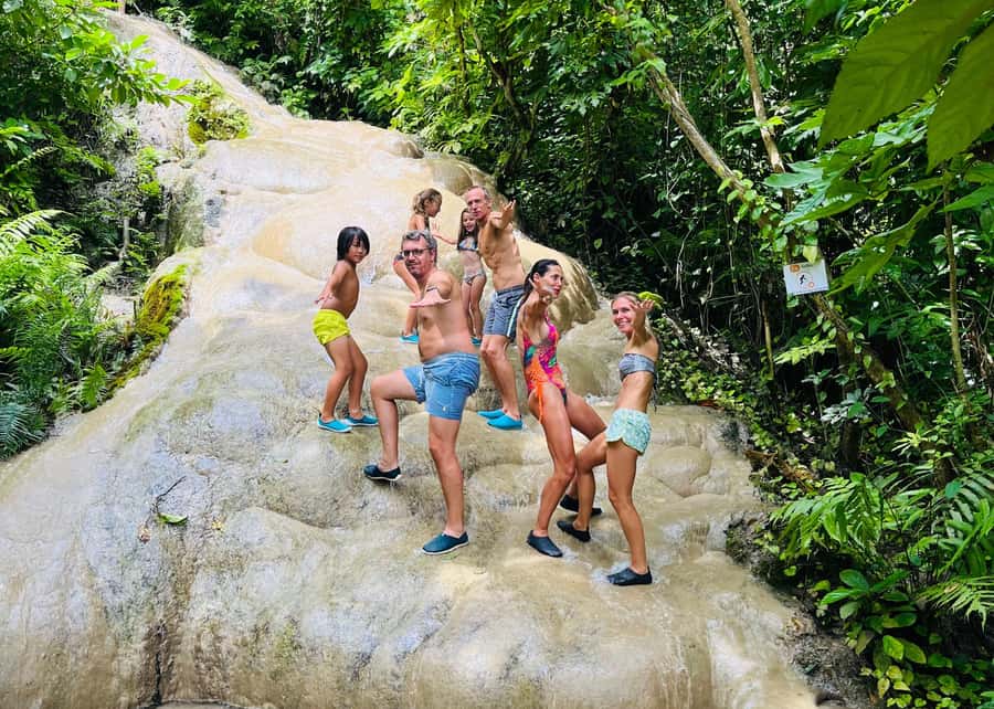 Chiangmai : A Bamboo Raft Safari , Sticky waterfalls, - Bua Thong Sticky Waterfalls
