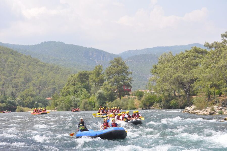 City of Side/Alanya: Koprulu Canyon Rafting Tour with Lunch - Lunch beside the river