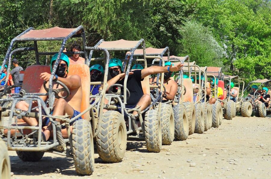 City of Side: Rafting, Zipline, Jeep, Buggy and Quad Combo - Getting equipped beside the river