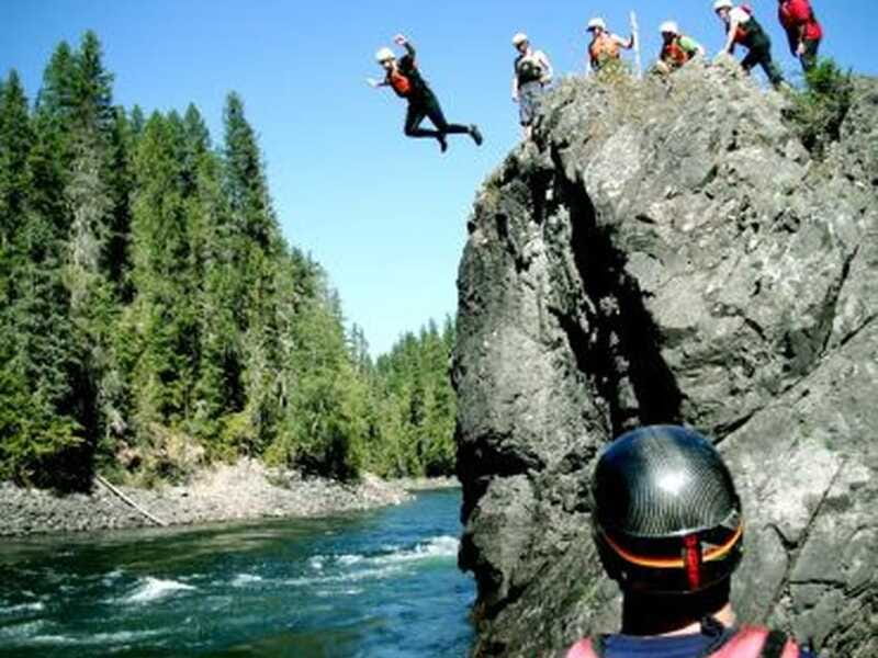 Clearwater BC Rafting with time for a waterfall Tour - Swimming and the optional cliff-jump