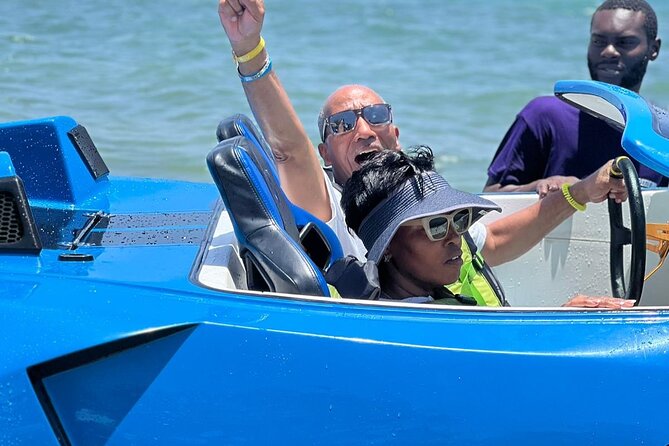Customized Jet-Car with Bamboo rafting - Taking the wheel beside Montego Bay