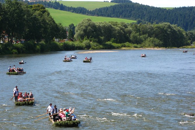 DUNAJEC River Gorge traditional rafting, PRIVATE TOUR from Krakow - Sromowce Niżne and the 15-kilometer wooden-raft route