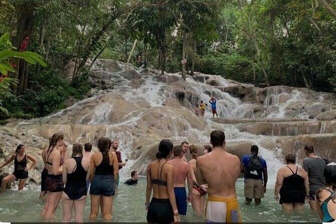 Dunn River Falls and Bamboo River Rafting in Ocho Rios Jamaica. - Dunn’s River Falls, where the walking gets wet