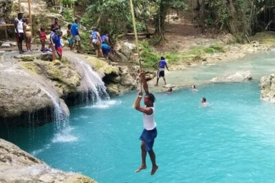 Dunn’s River Falls, Blue Hole, Bamboo Rafting, Horseback Combo