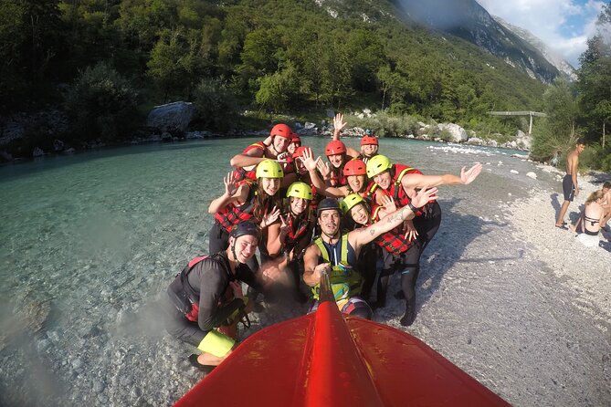Family Rafting On Soca River - Swimming, rock jumping, and raft games