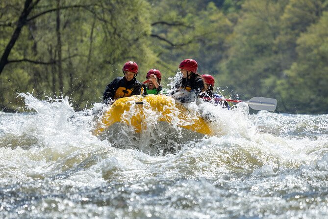 French Broad Gorge Whitewater Rafting Trip - Guides who keep the raft calm and lively